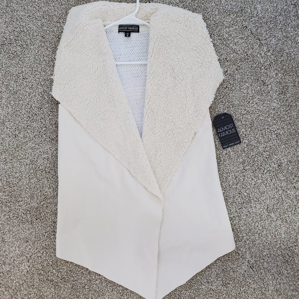 Knit/Suede/Sherpa Vest